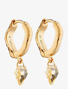 Diamona Earrings Gold Citrin, Syster P