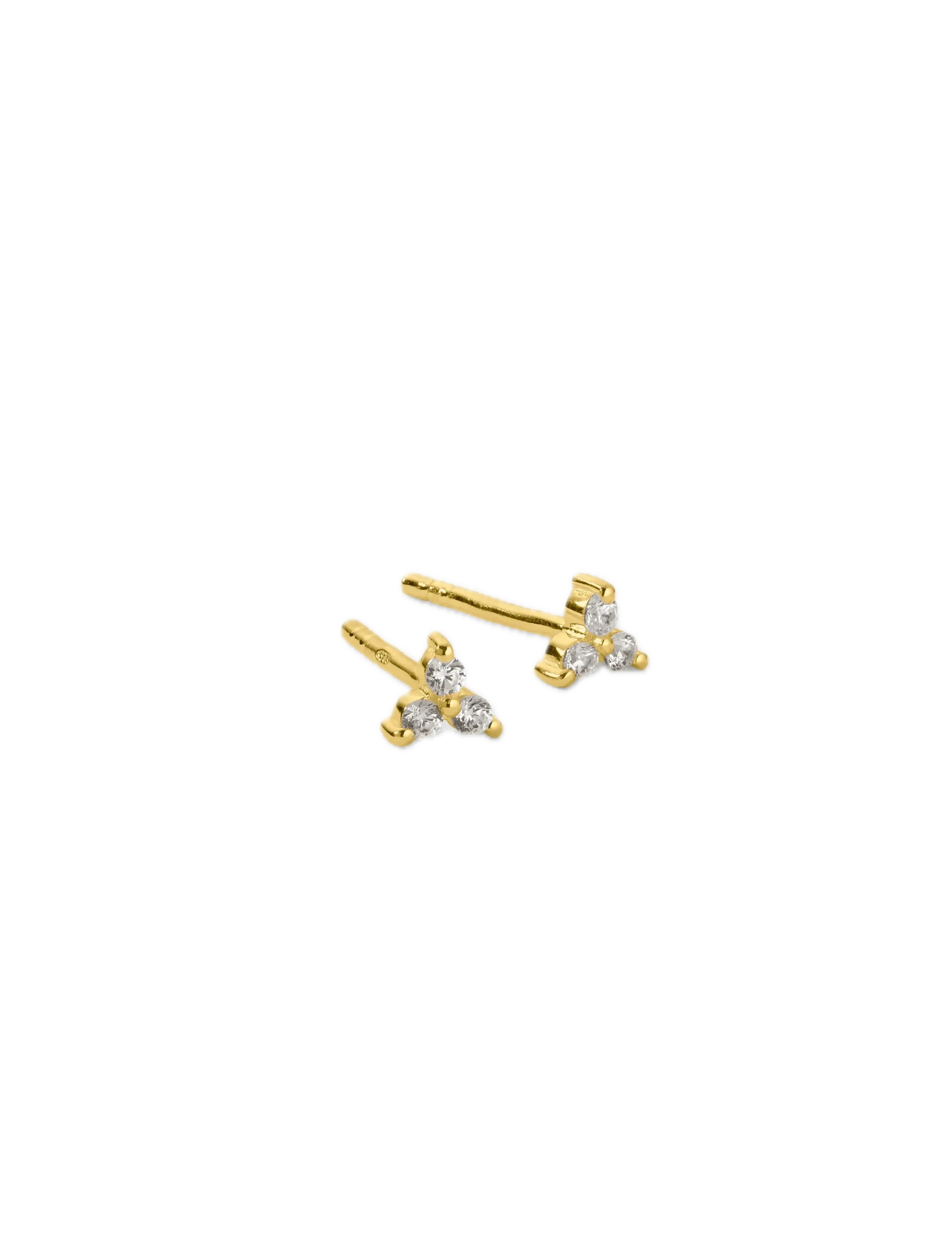 Syster P - Celestia Triple Stone Studs Gold - gold - 3