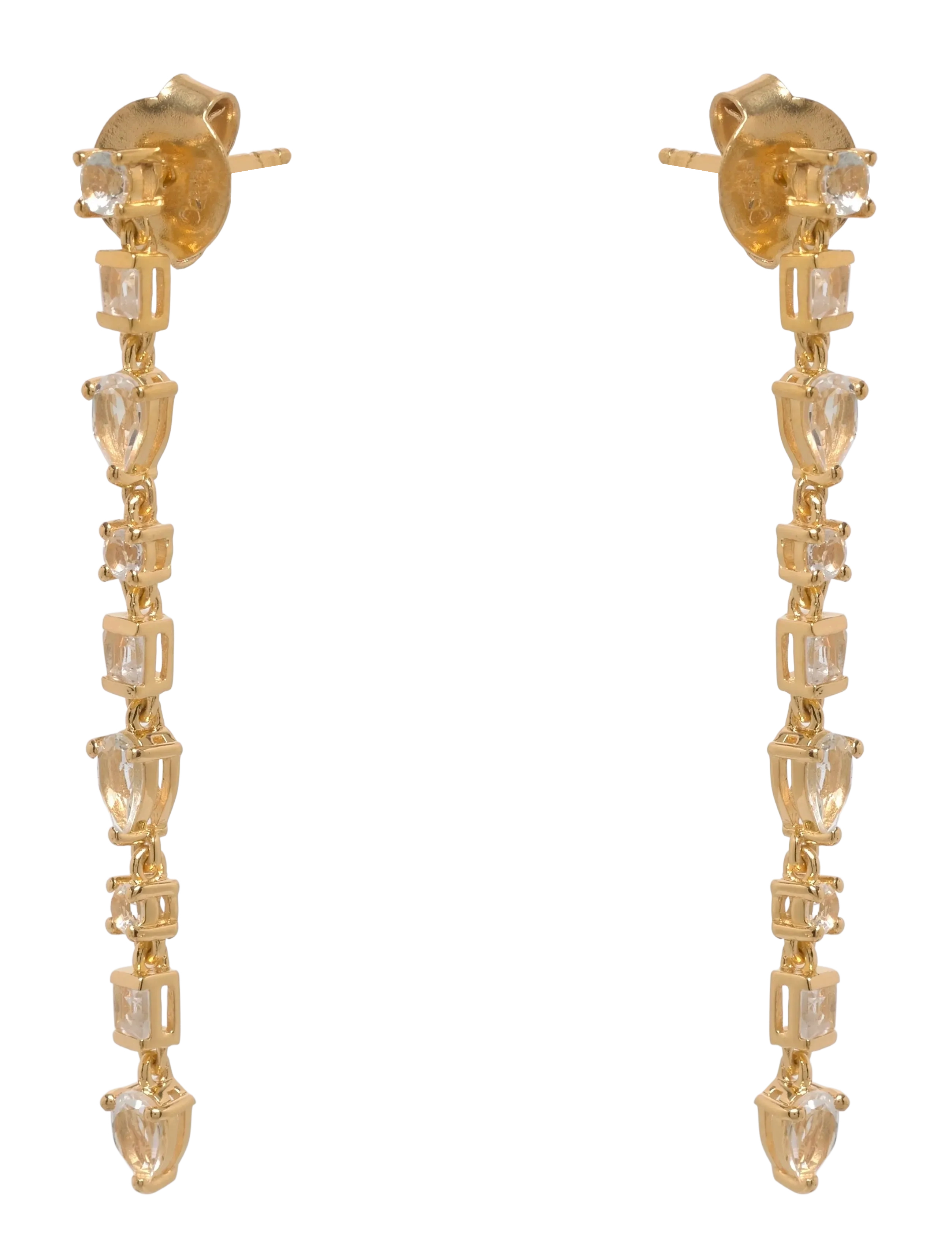 Syster P - Pam Long Earrings Gold - gold - 1