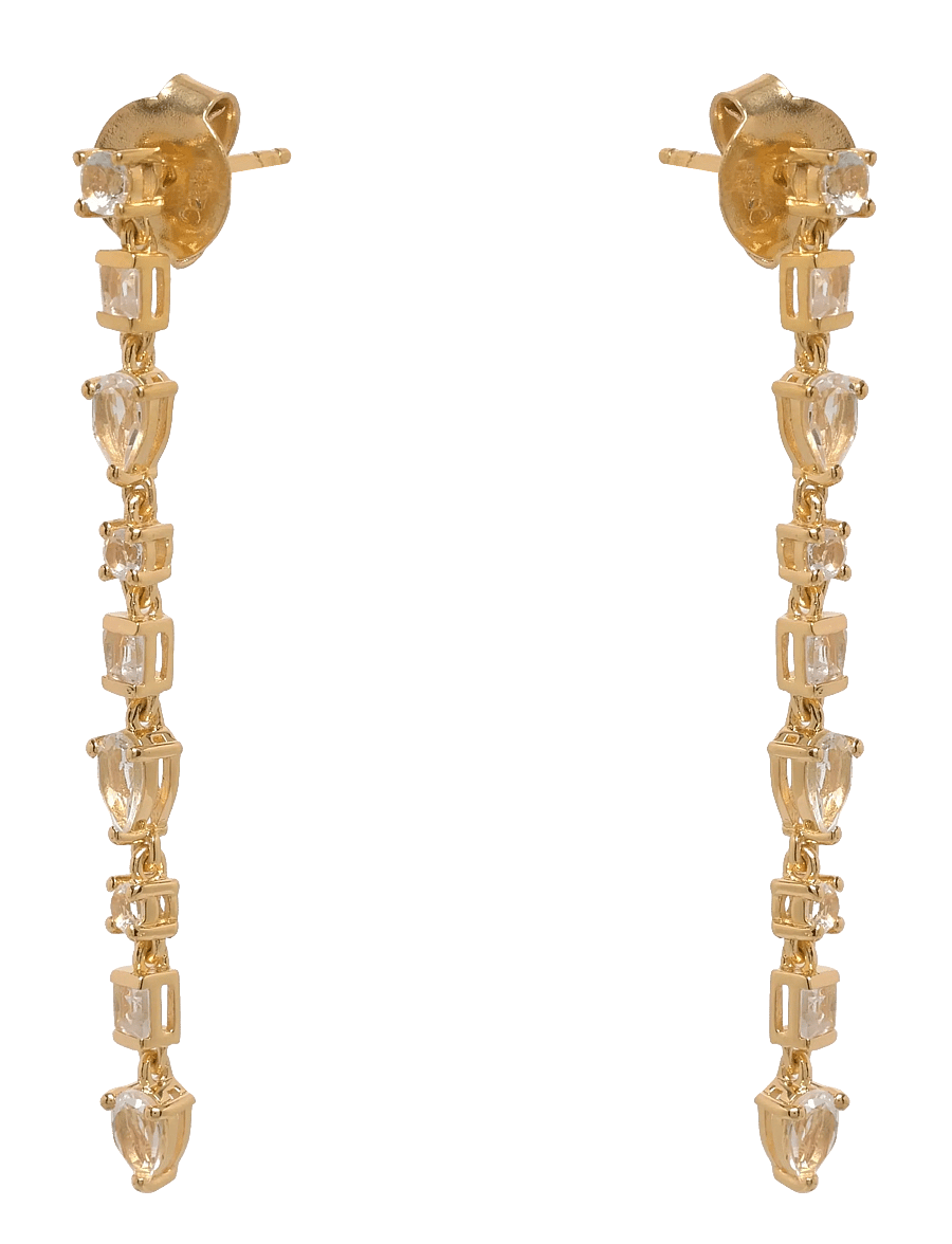 Syster P - Pam Long Earrings Gold - gold - 1