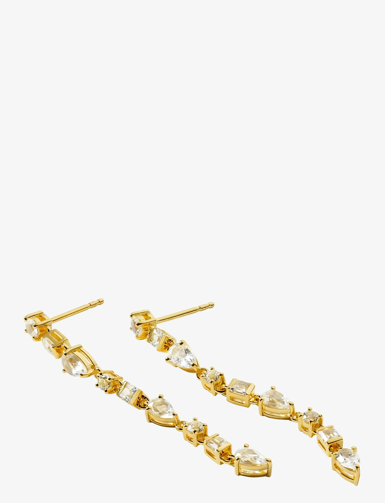 Syster P - Pam Long Earrings Gold - ohrhänger - gold - 2