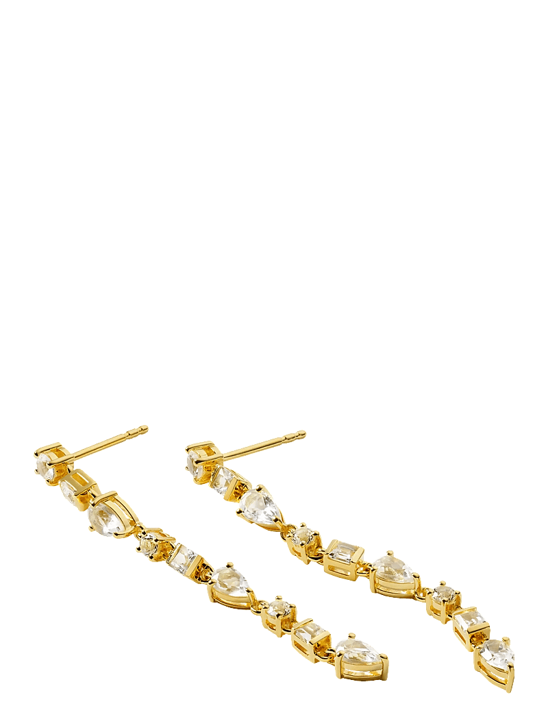 Syster P - Pam Long Earrings Gold - ohrhänger - gold - 2