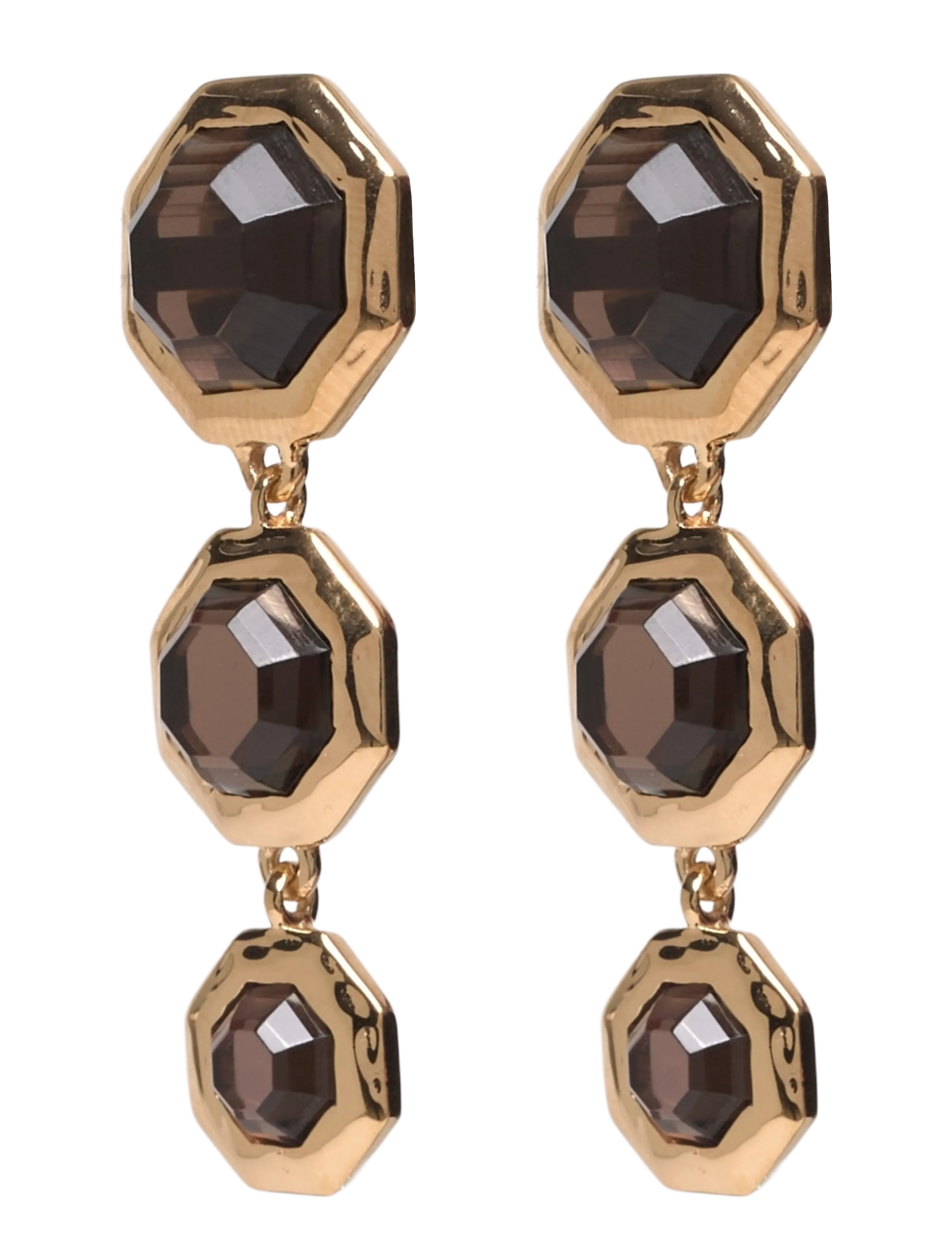 SYSTER P Octagon Ohrringe Gold Gold - One Size - Damen