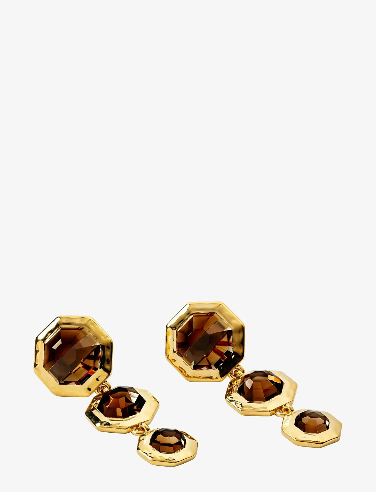 Syster P - Octagon Earrings Gold - statement earrings - gold - 2