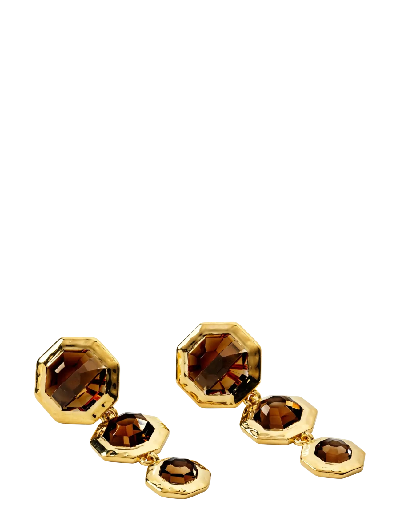 Syster P - Octagon Earrings Gold - statement oorbellen - gold - 2