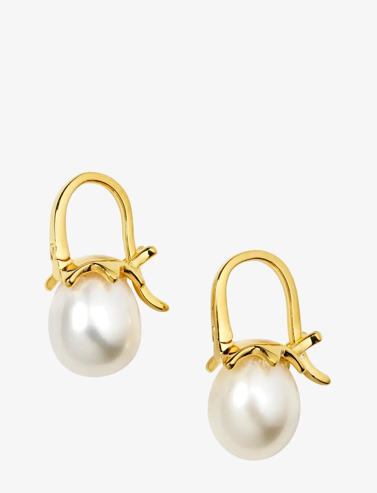 Syster P - Florentina Pearl Earrings Gold - perlenohrringe - gold - 1