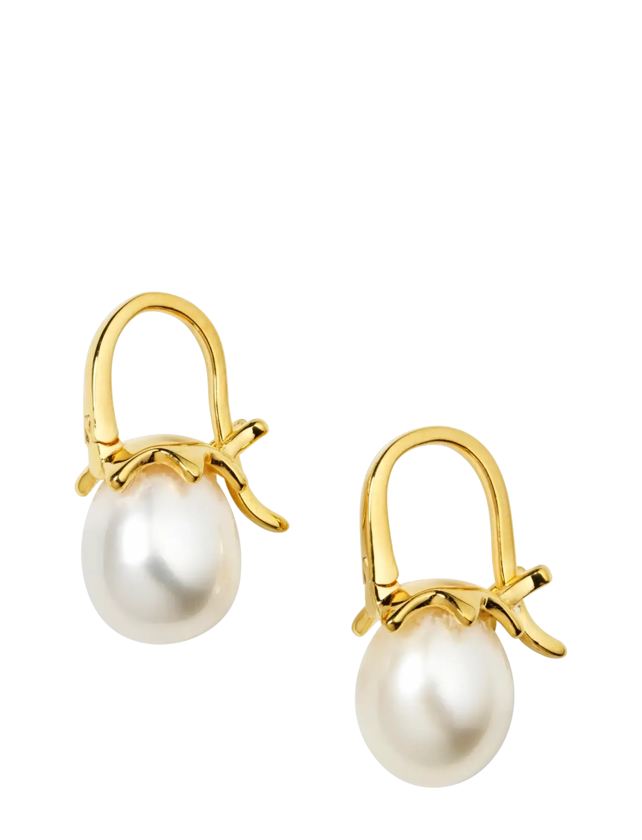 Syster P Florentina Pearl Earrings Gold - Festtøj - GOLD / gold