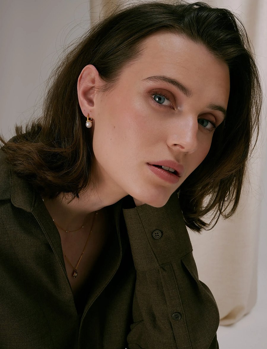 Syster P - Florentina Pearl Earrings Gold - parel oorbellen - gold - 0