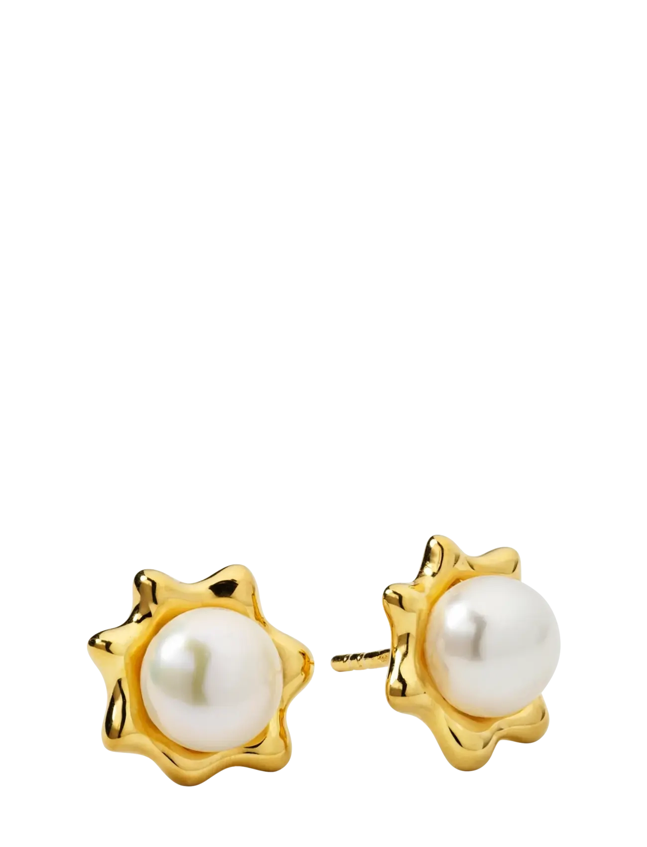 Syster P - Florentina Pearl Studs Gold - perlenohrringe - gold - 2