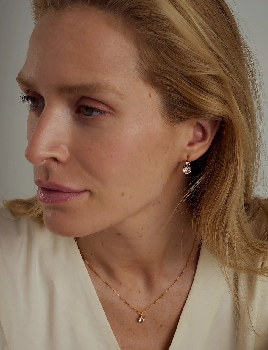 Syster P - Valora Earrings Gold - ohrhänger - gold - 0