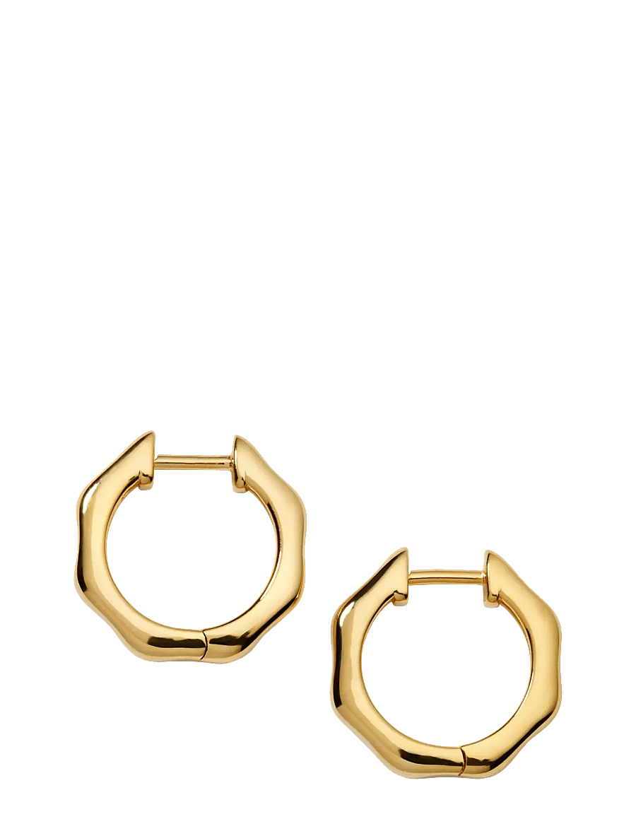 Syster P - Cavelle Structured Hoops Gold - hoops - gold - 2