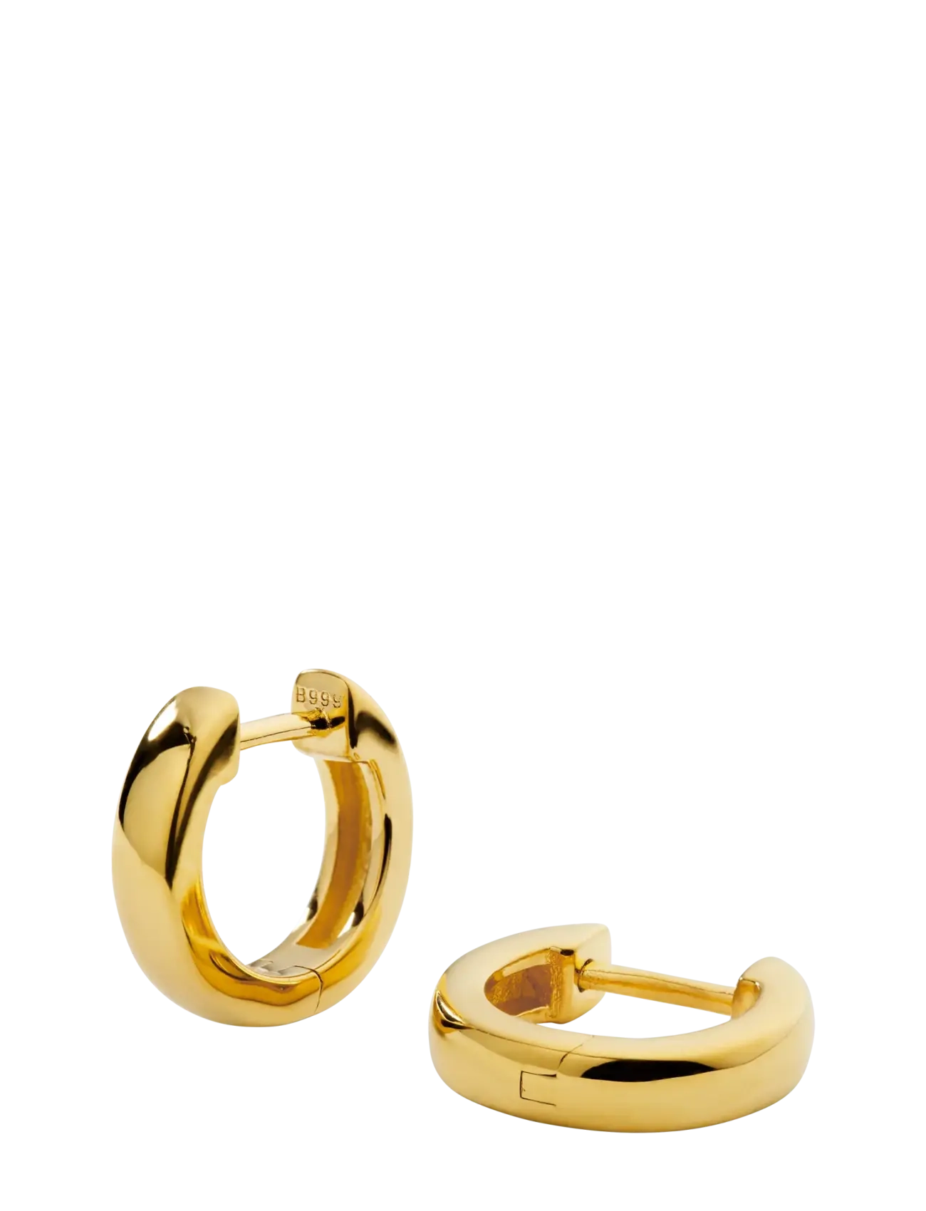 Syster P Cavelle Small Plain Hoops Gold, Kvinder, Kreoløreringe, Guld, Str: ONE SIZE