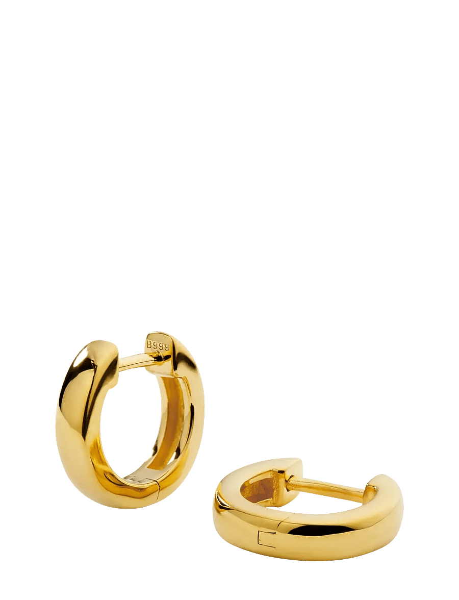 Syster P - Cavelle Small Plain Hoops Gold - hoops - gold - 1