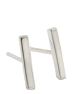 Strict Plain Bar Earrings Silver, Syster P