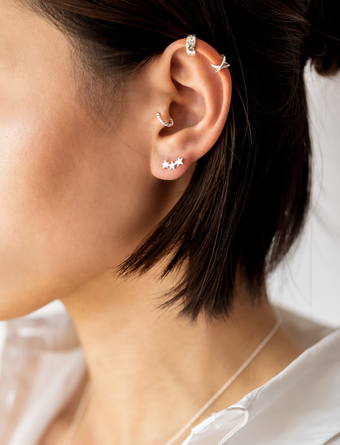 Ear cuff silver deals