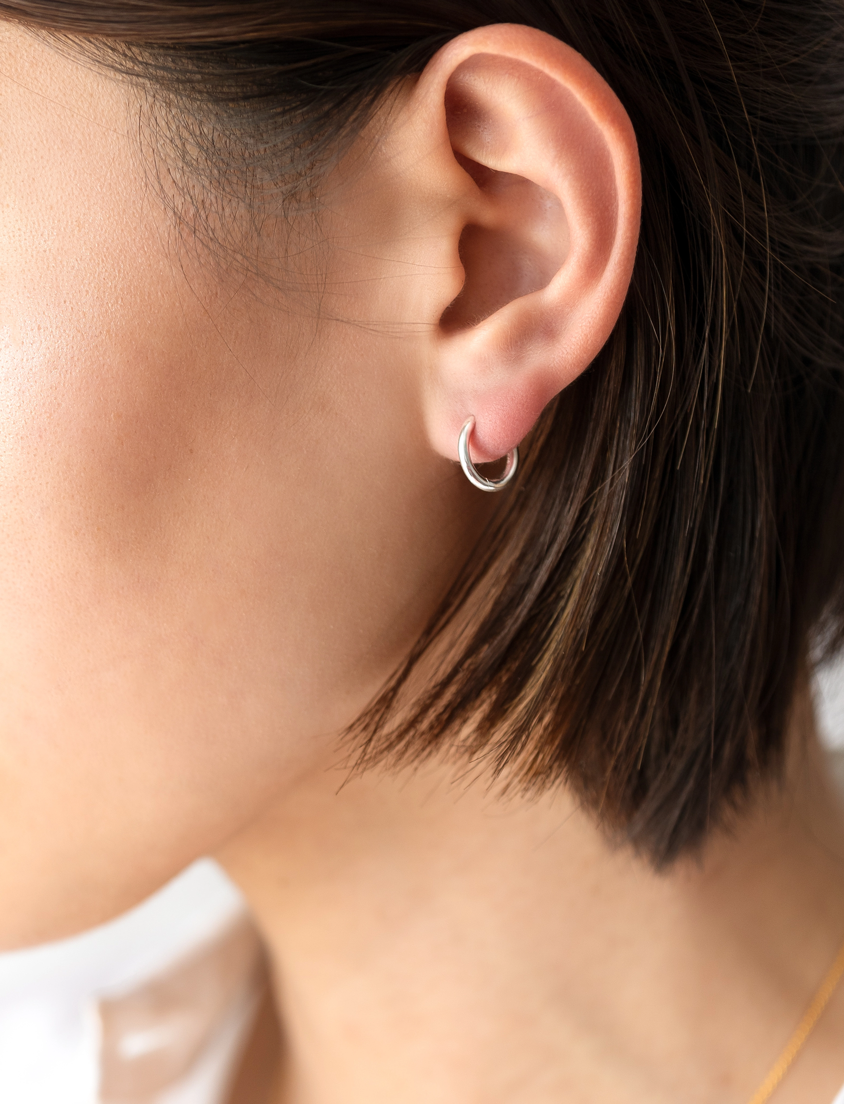 Syster P Beloved Fat Small Hoops Silver, One Size, Earrings, Silber - Hoops, Frauen