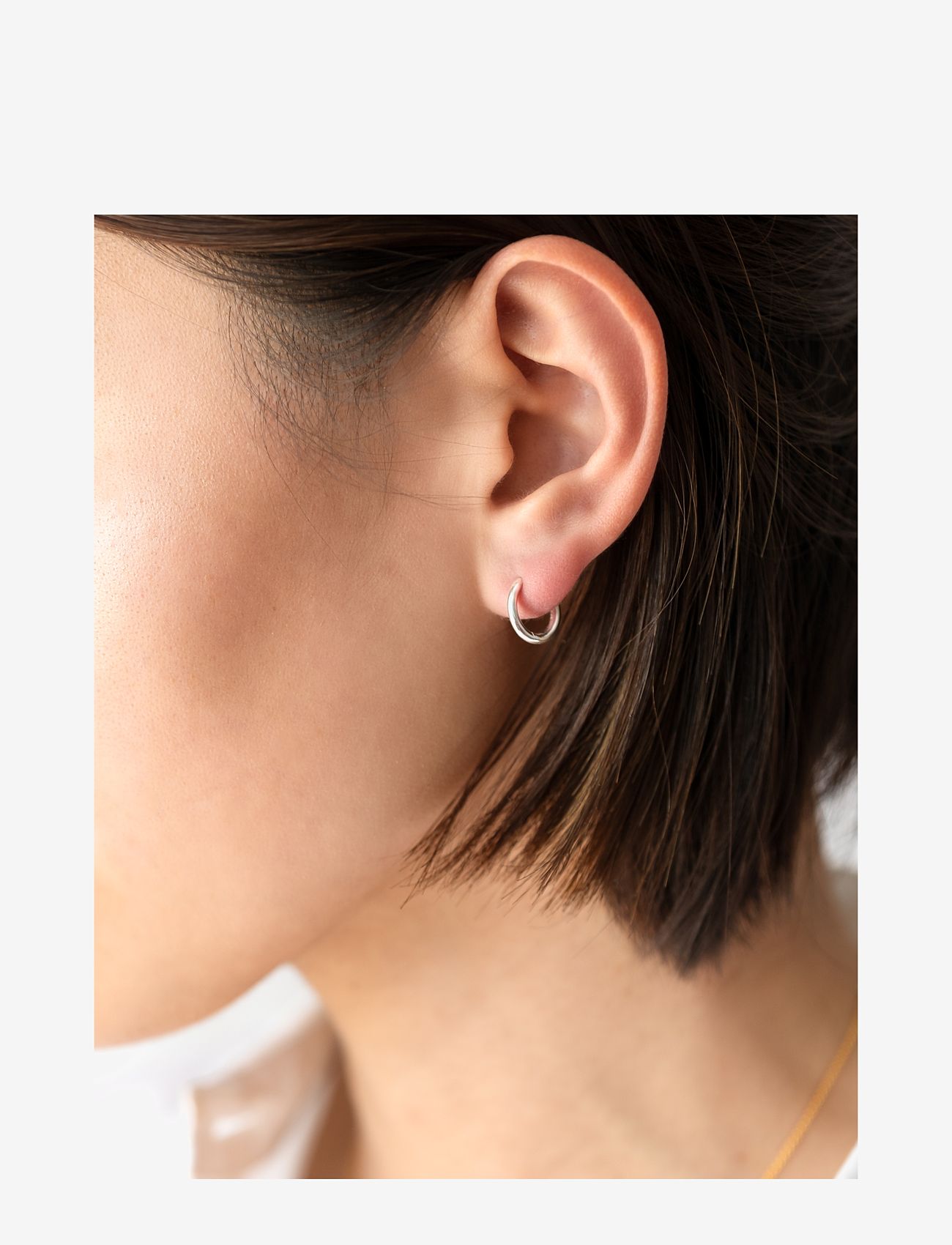Syster P - Beloved Fat Small Hoops Silver - creoler & hoops - silver - 0