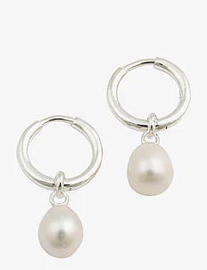 Treasure Pearl Hoops Silver, Syster P