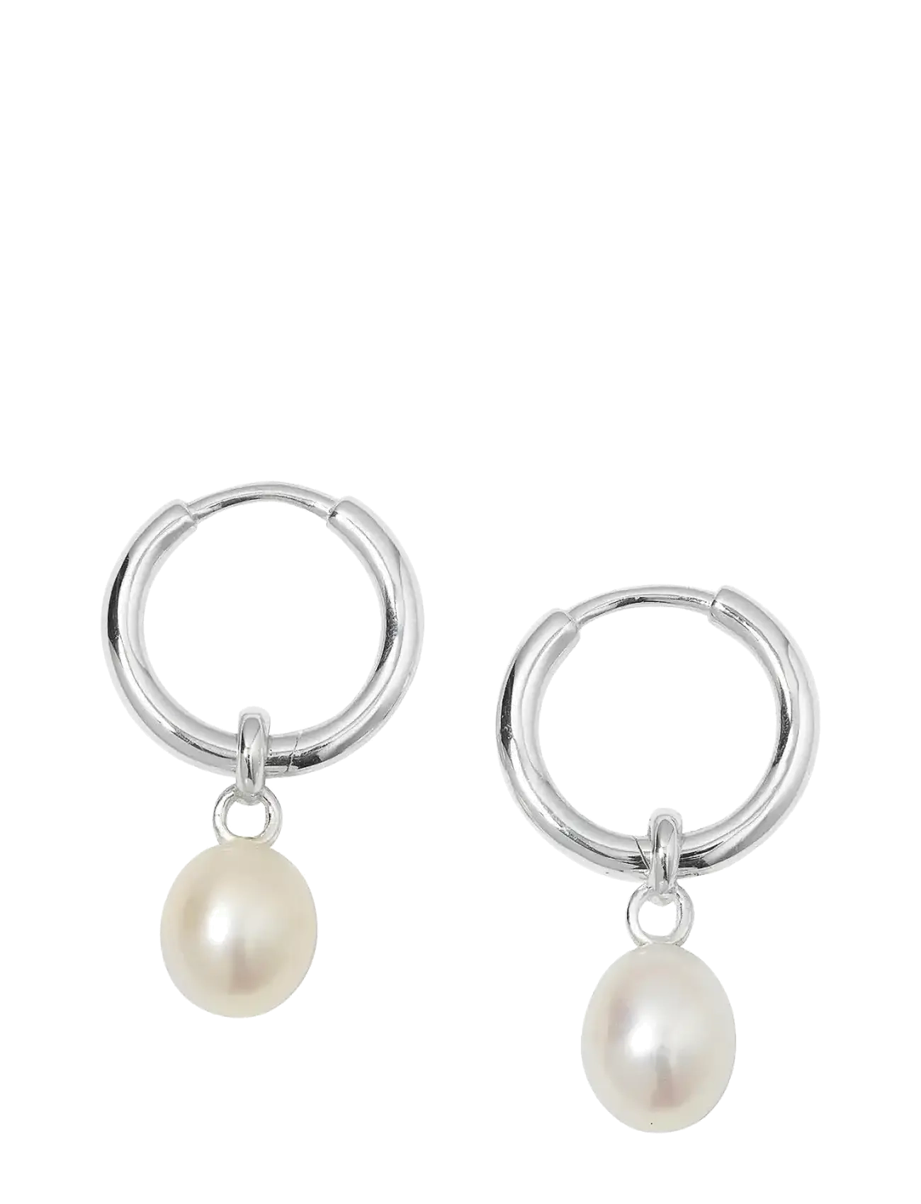 Syster P Treasure Pearl Hoops Silver - Festtøj - SILVER / silver
