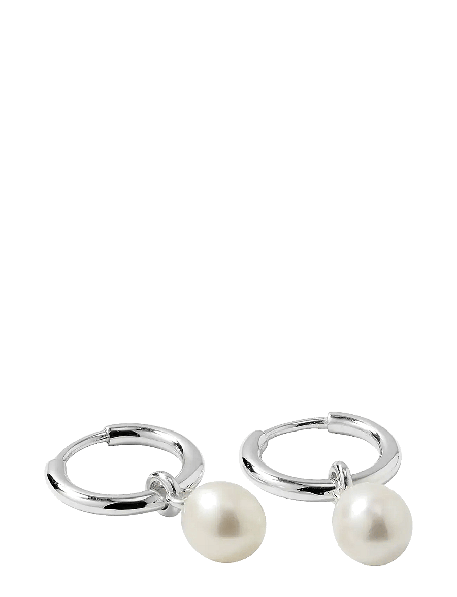 Syster P - Treasure Pearl Hoops Silver - pärlitega kõrvarõngad - silver - 2