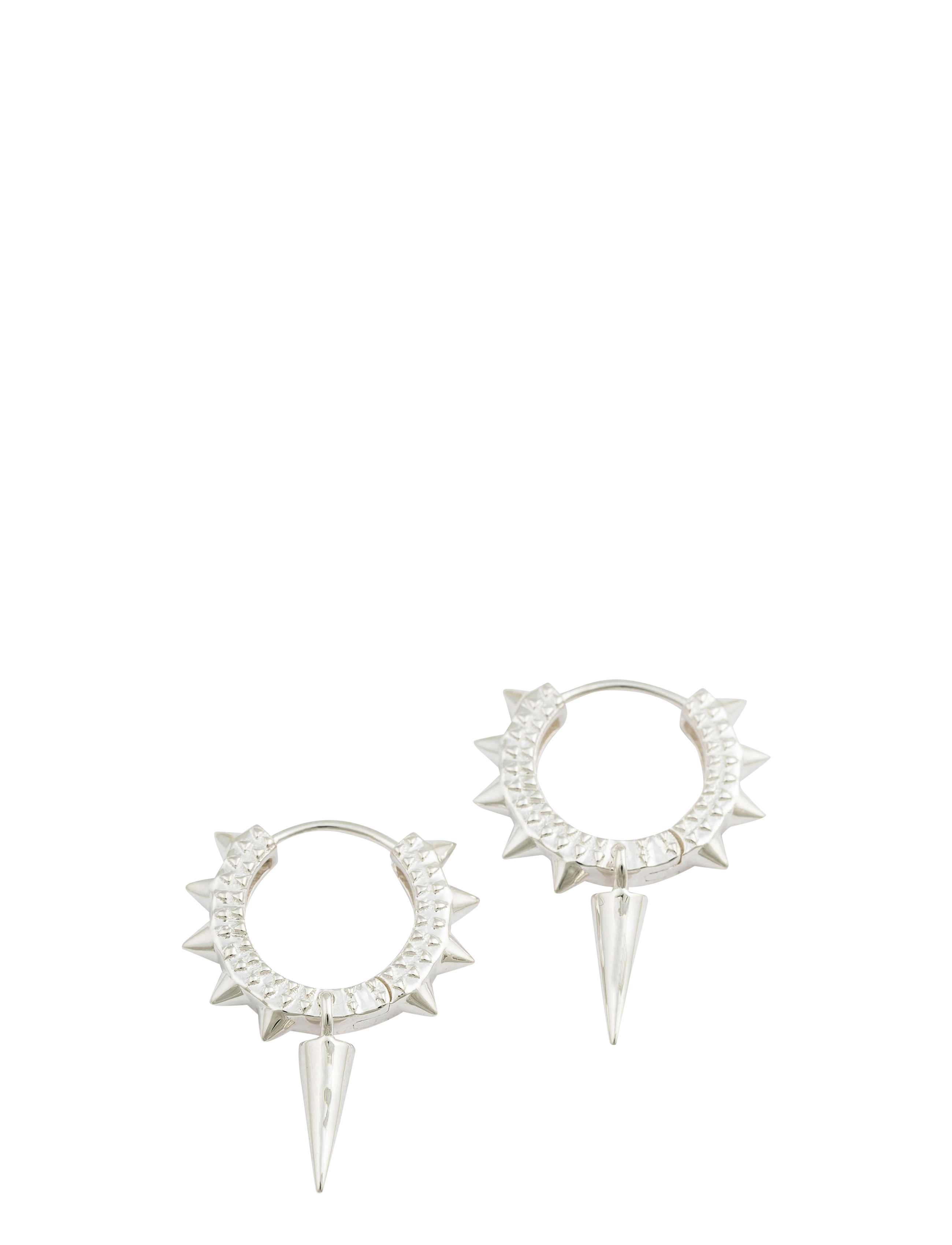 Syster P - Harvey Heavy Spike hoops silver - silver - 0