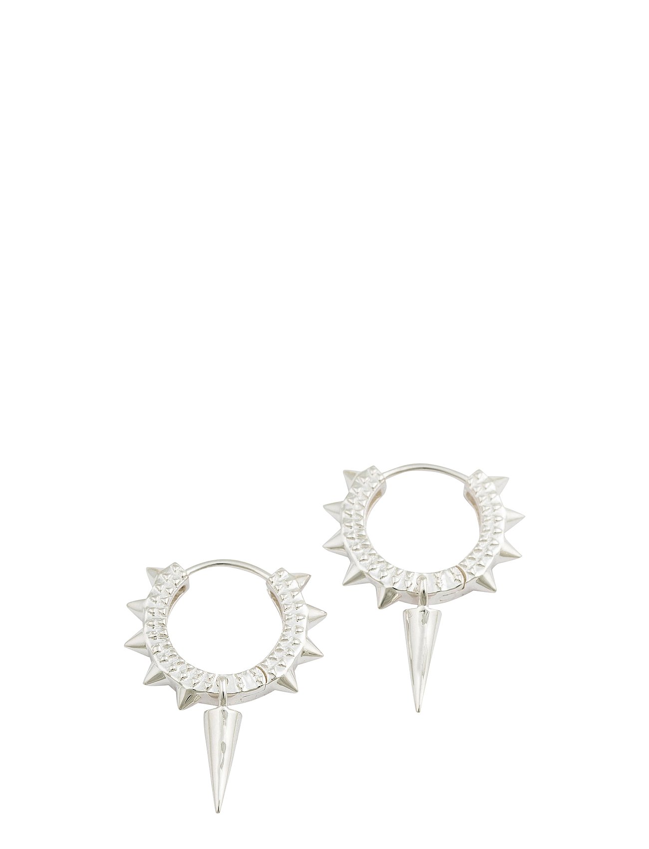 Harvey Heavy Spike hoops silver