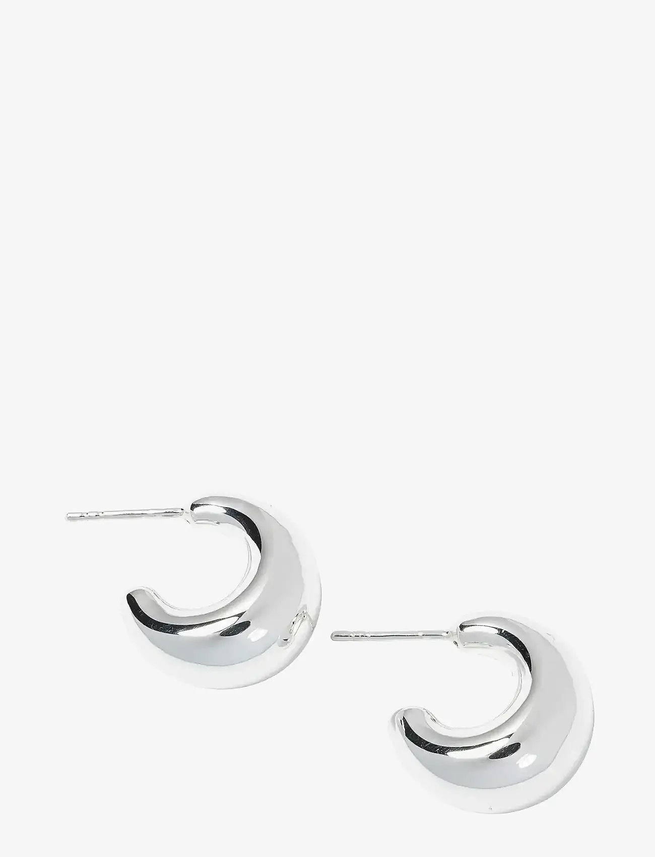 Syster P - Bolded Little Sis Earrings Silver - creoler & hoops - silver - 2