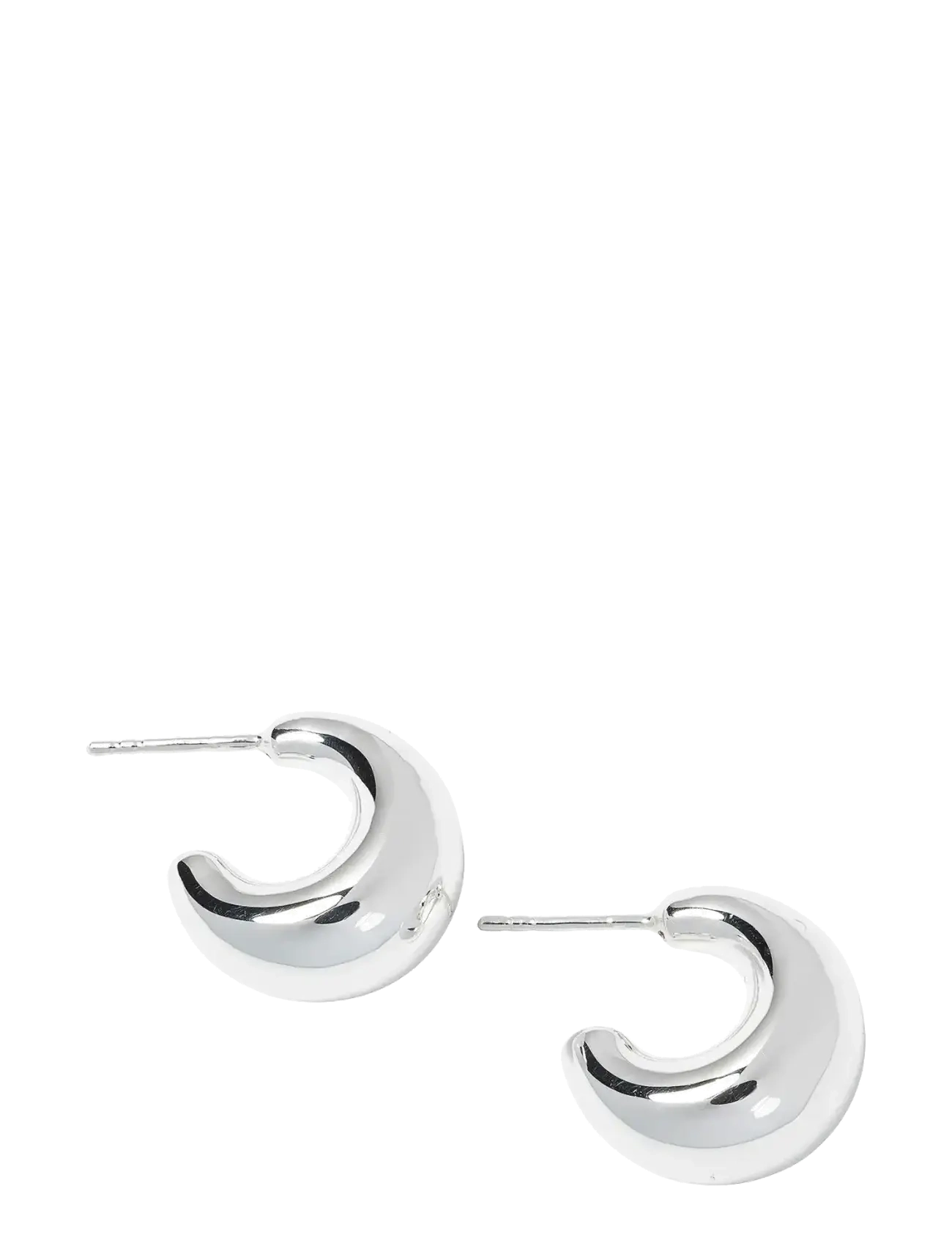 Syster P - Bolded Little Sis Earrings Silver - creoler & hoops - silver - 2