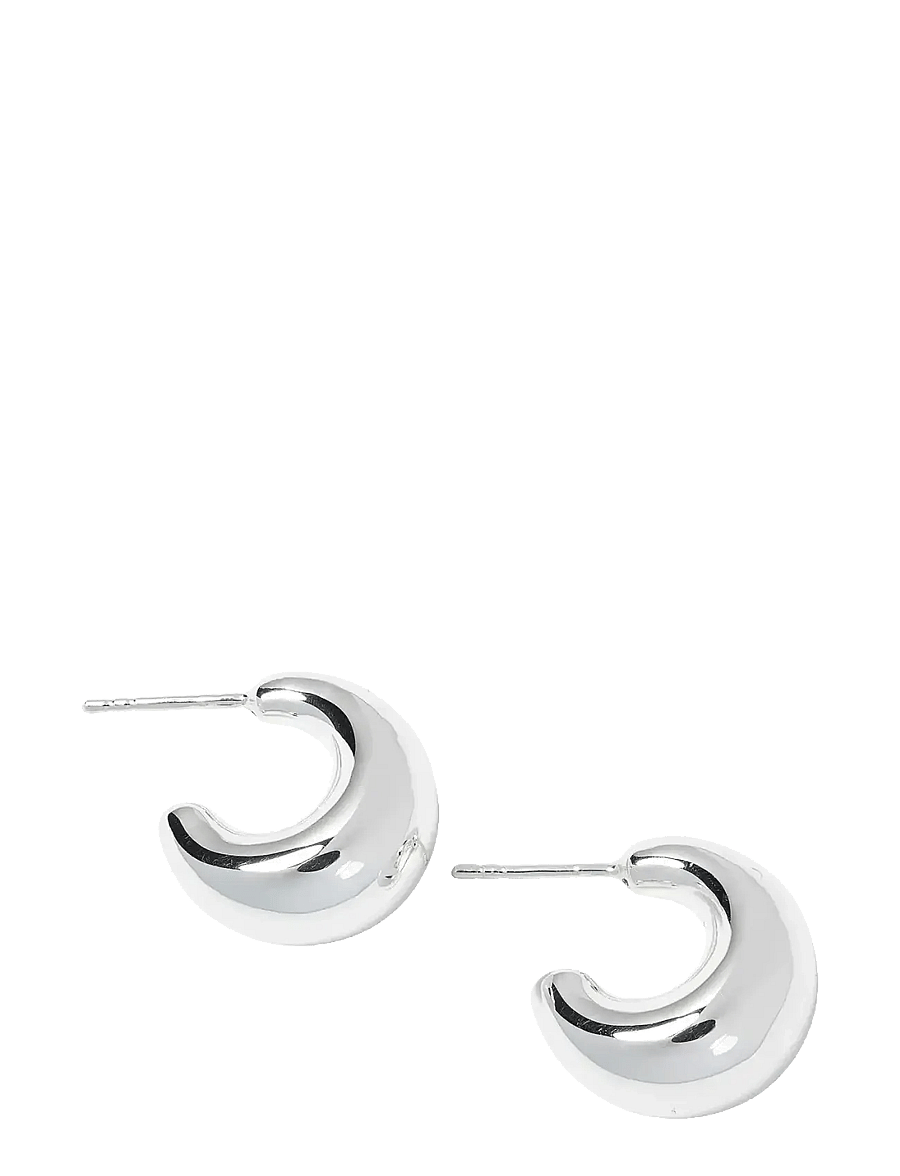 Syster P - Bolded Little Sis Earrings Silver - creoler & hoops - silver - 2