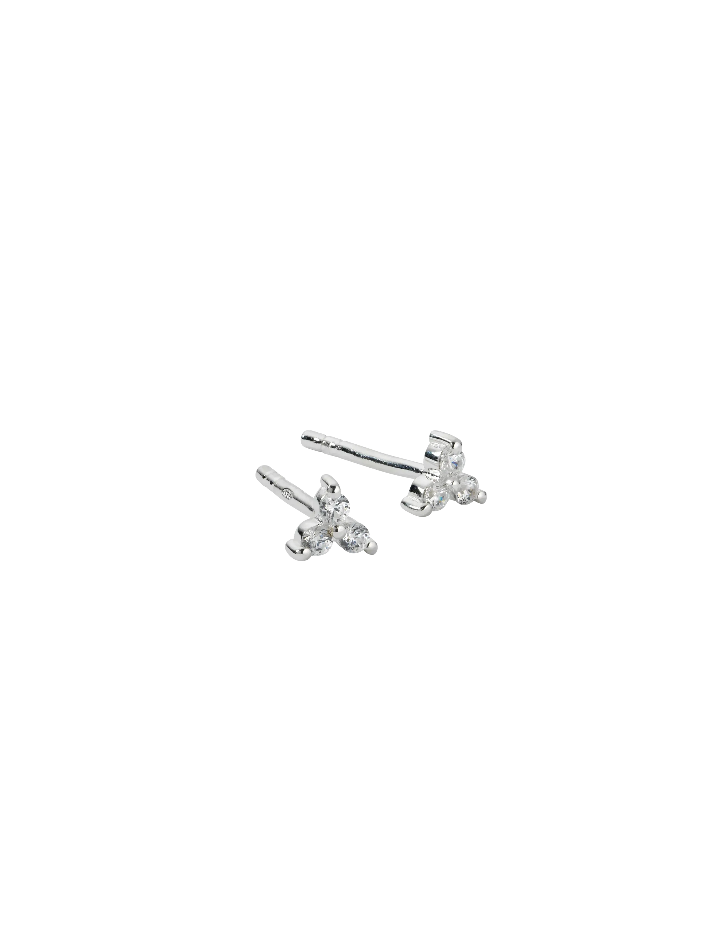 Syster P - Celestia Triple Stone Studs Silver - små øredobber - silver - 2