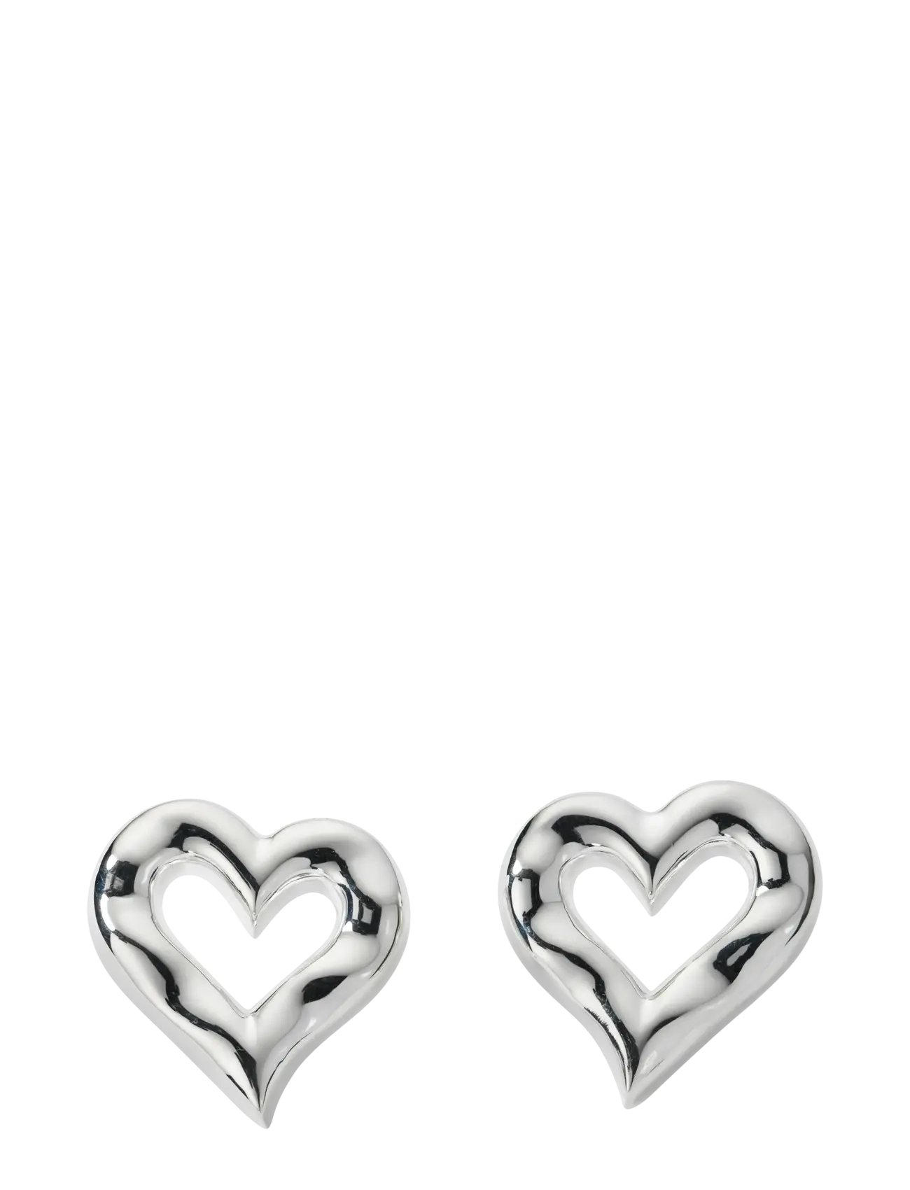 Syster P Puff Heart Earrings Silver - Weihnachtsgeschenke - SILVER / silver