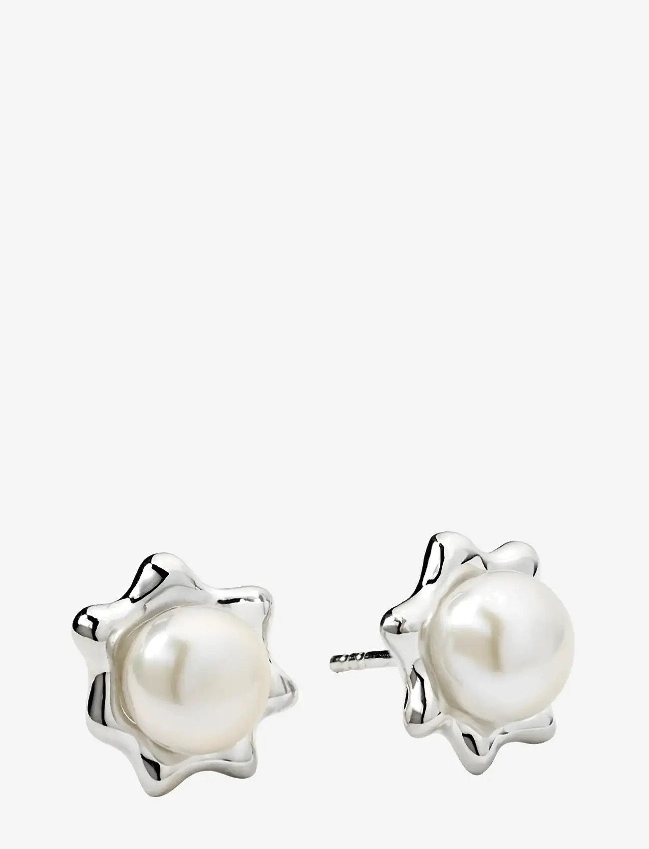 Syster P - Florentina Pearl Studs Silver - pearl earrings - silver - 2