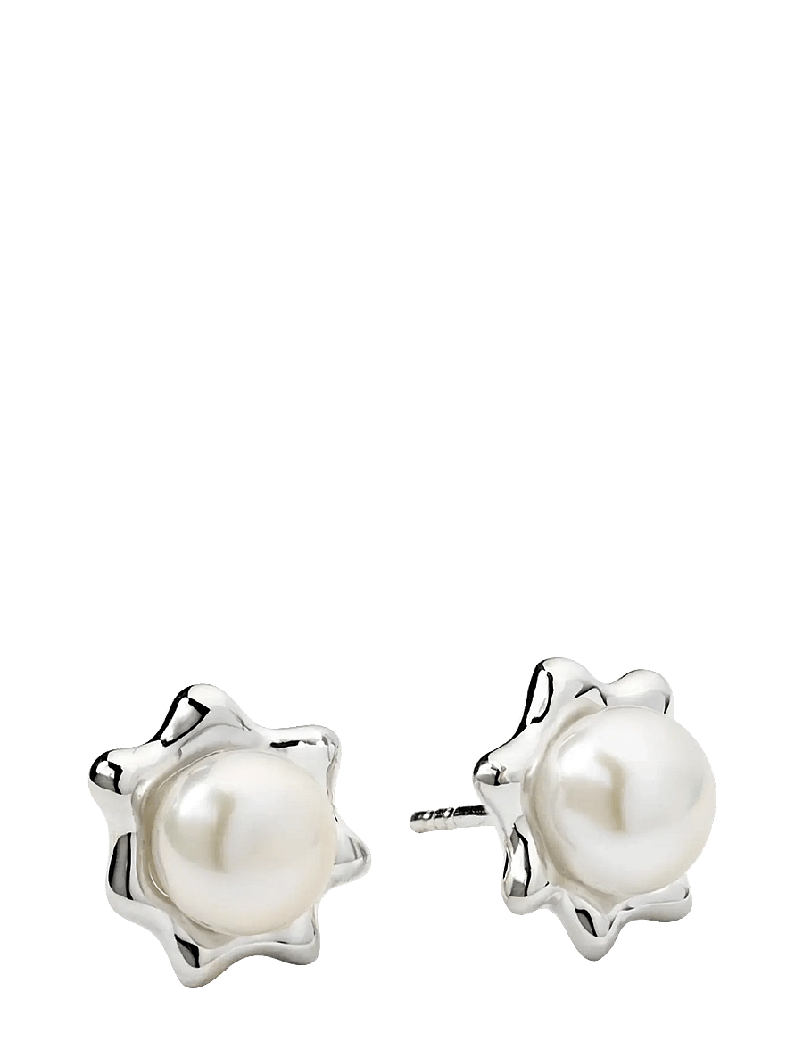 Syster P - Florentina Pearl Studs Silver - kolczyki z pereł - silver - 2