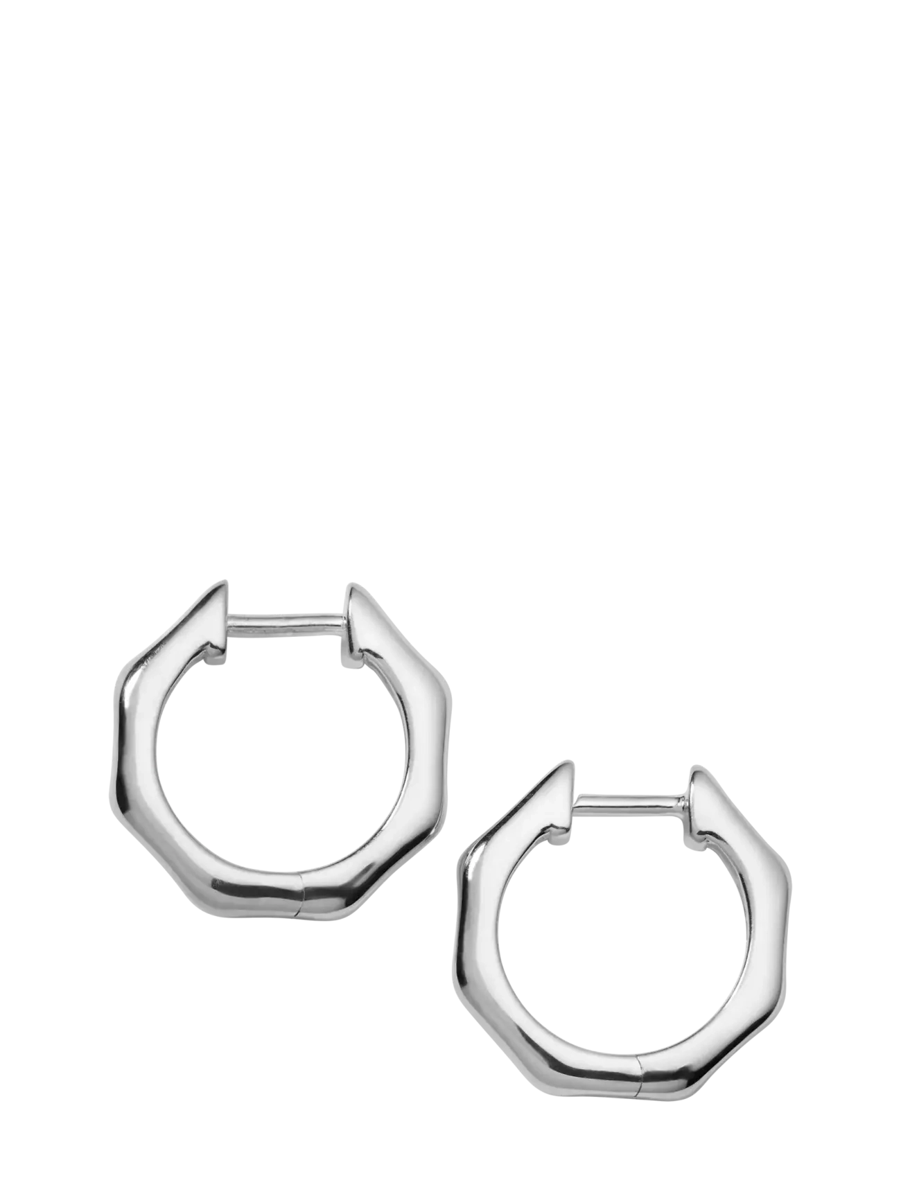 Syster P - Cavelle Structured Hoops Silver - hoops - silver - 2