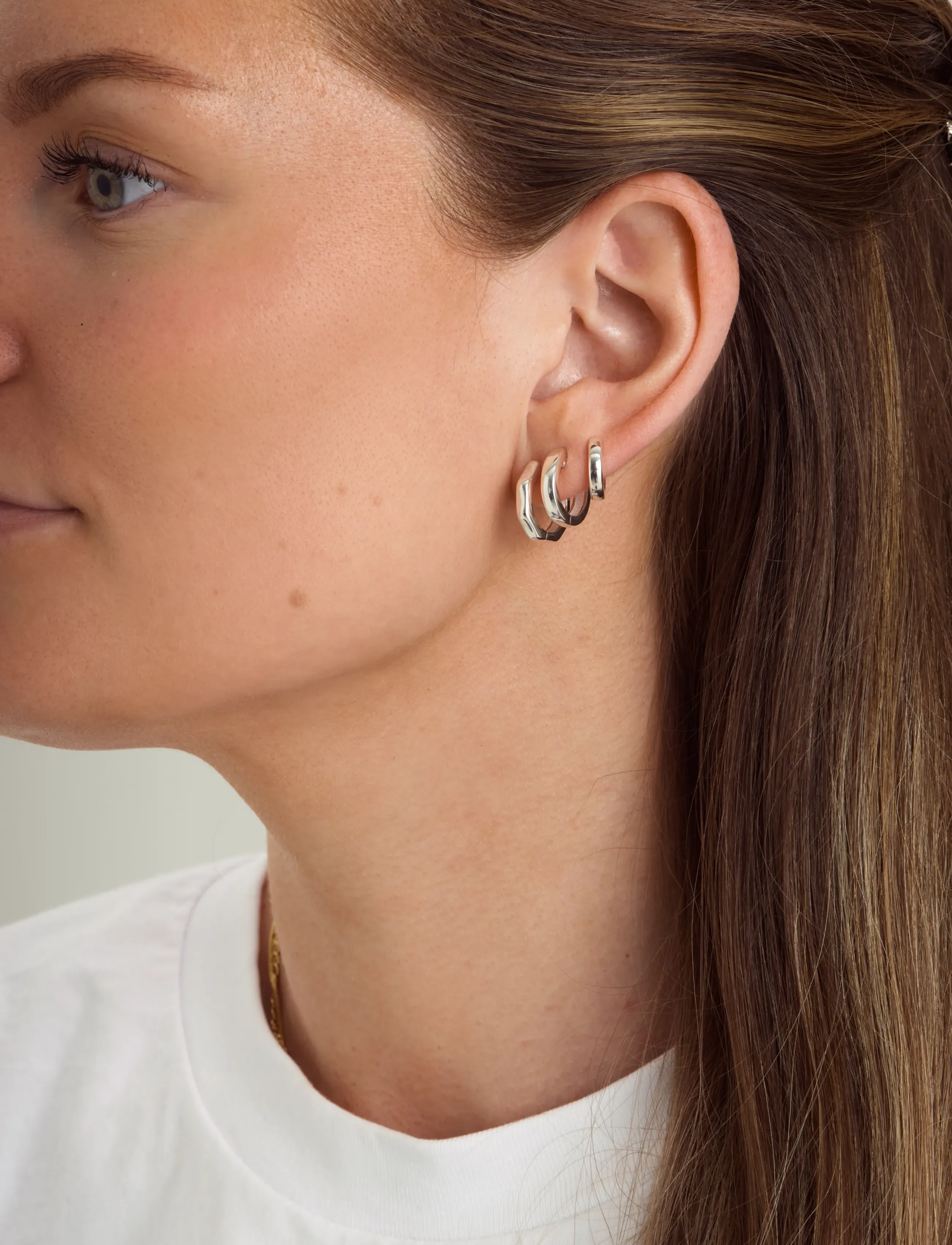 Syster P Cavelle Big Plain Hoops Silber, Damen, Schlichte Creolen, Silber, Gr.ONE SIZE