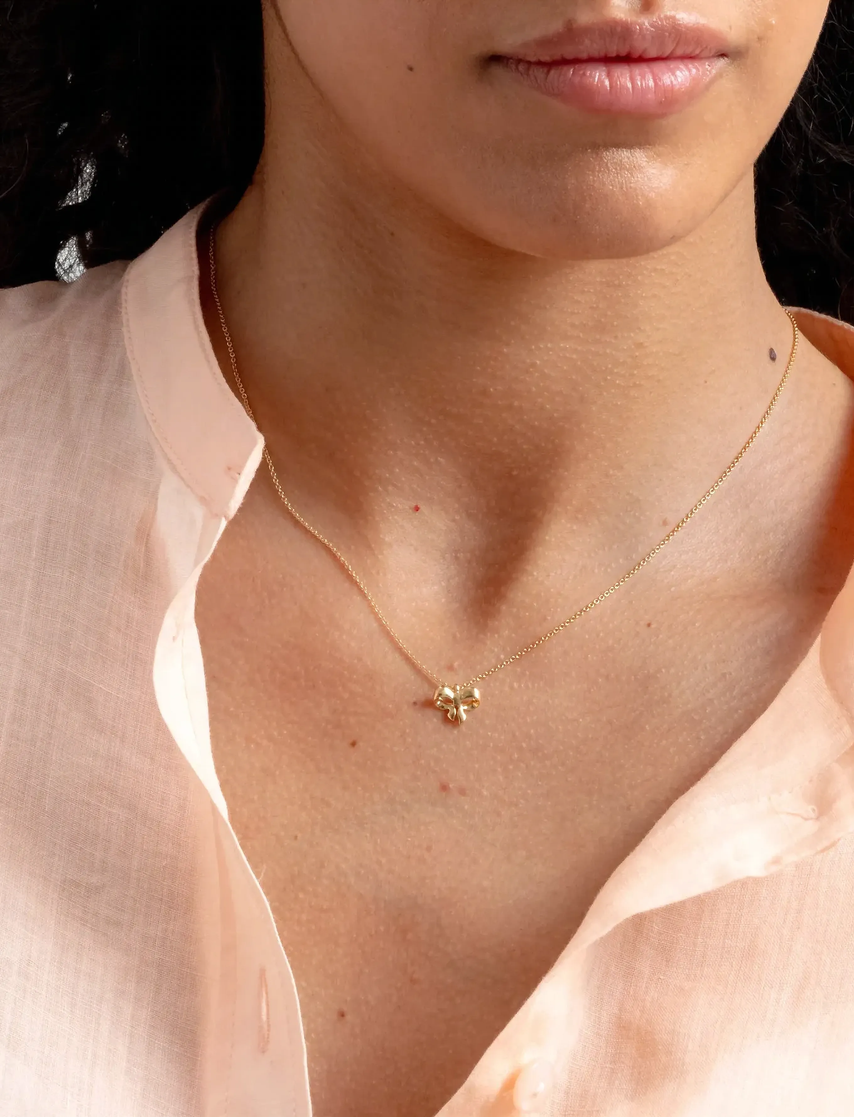 Syster P - Rosie Mini Necklace Gold - halsband med hänge - gold - 3