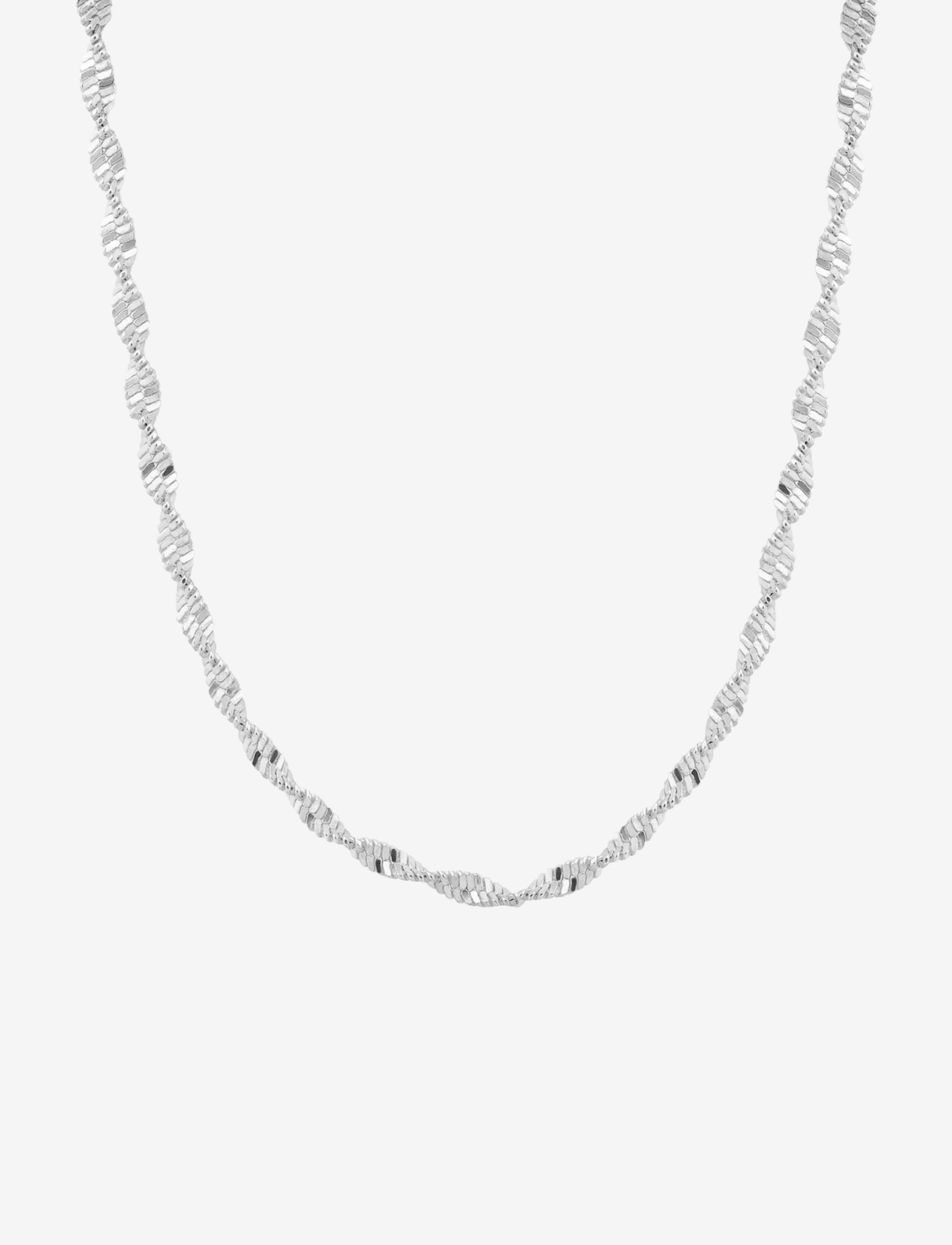 Syster P - Herringbone Twisted Necklace - halsketten - silver - 1