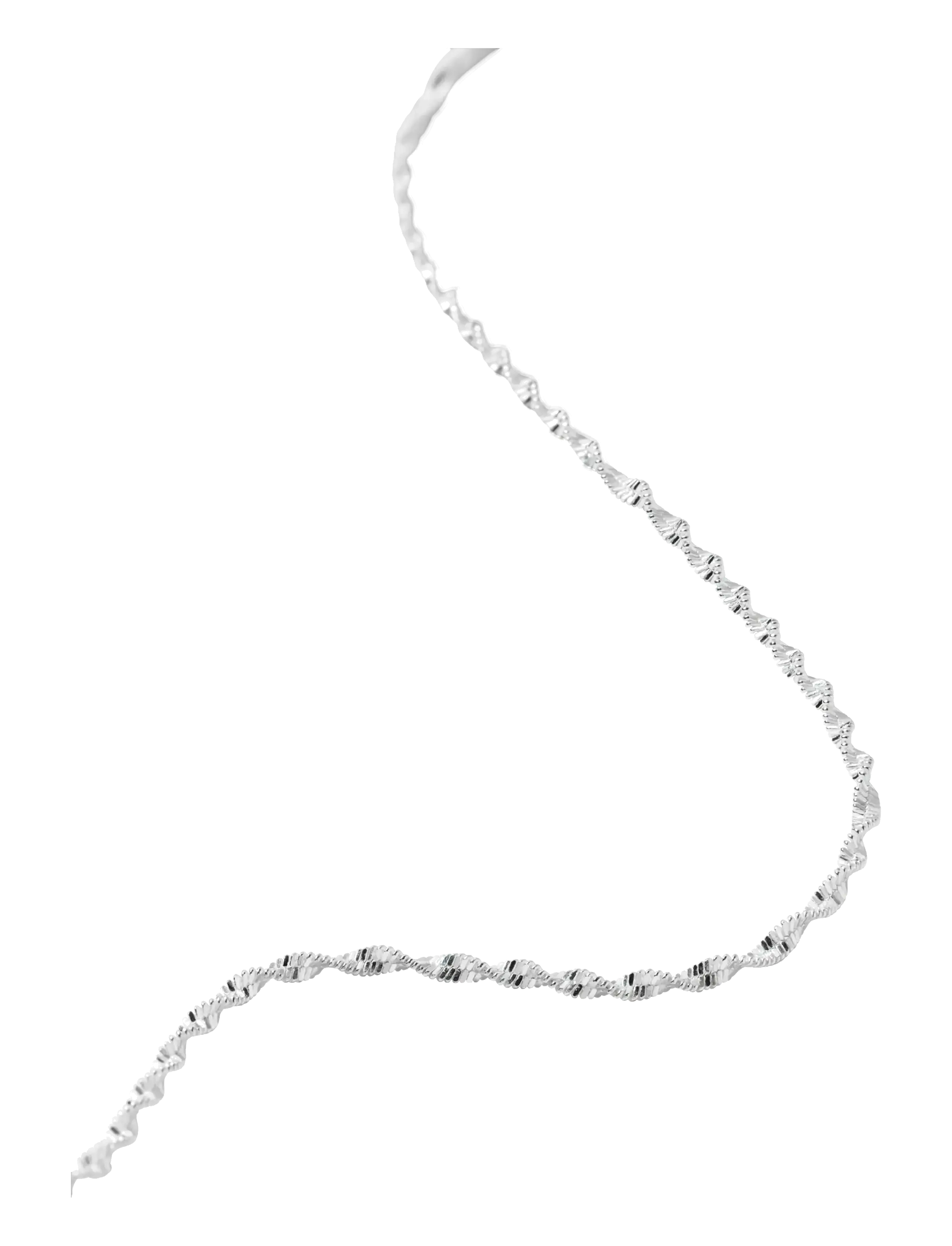 Syster P - Herringbone Twisted Necklace - halskæder - silver - 2