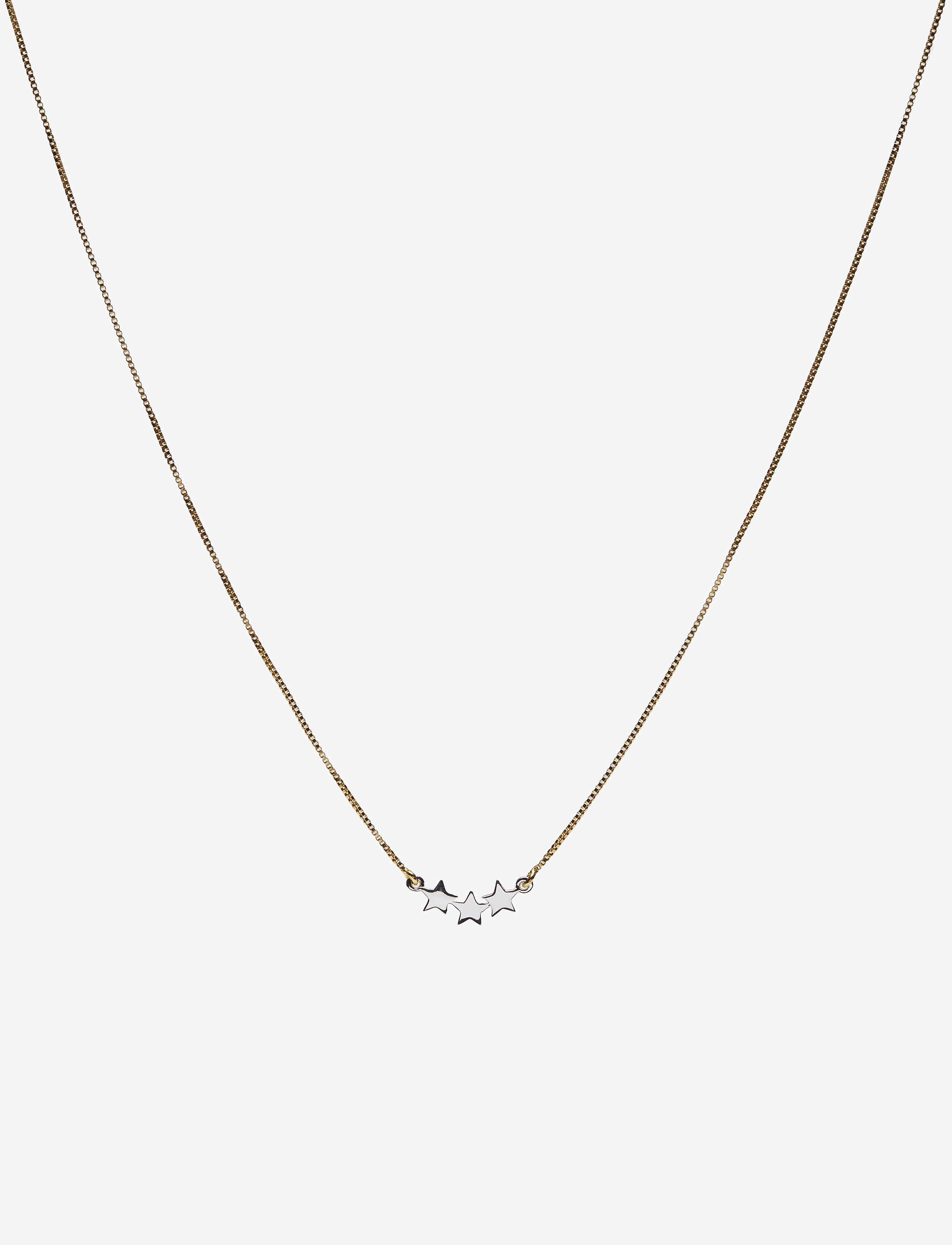 Syster P - SNAP NECKLACE TRIPLE STAR PLAIN GOLD - gold - 1