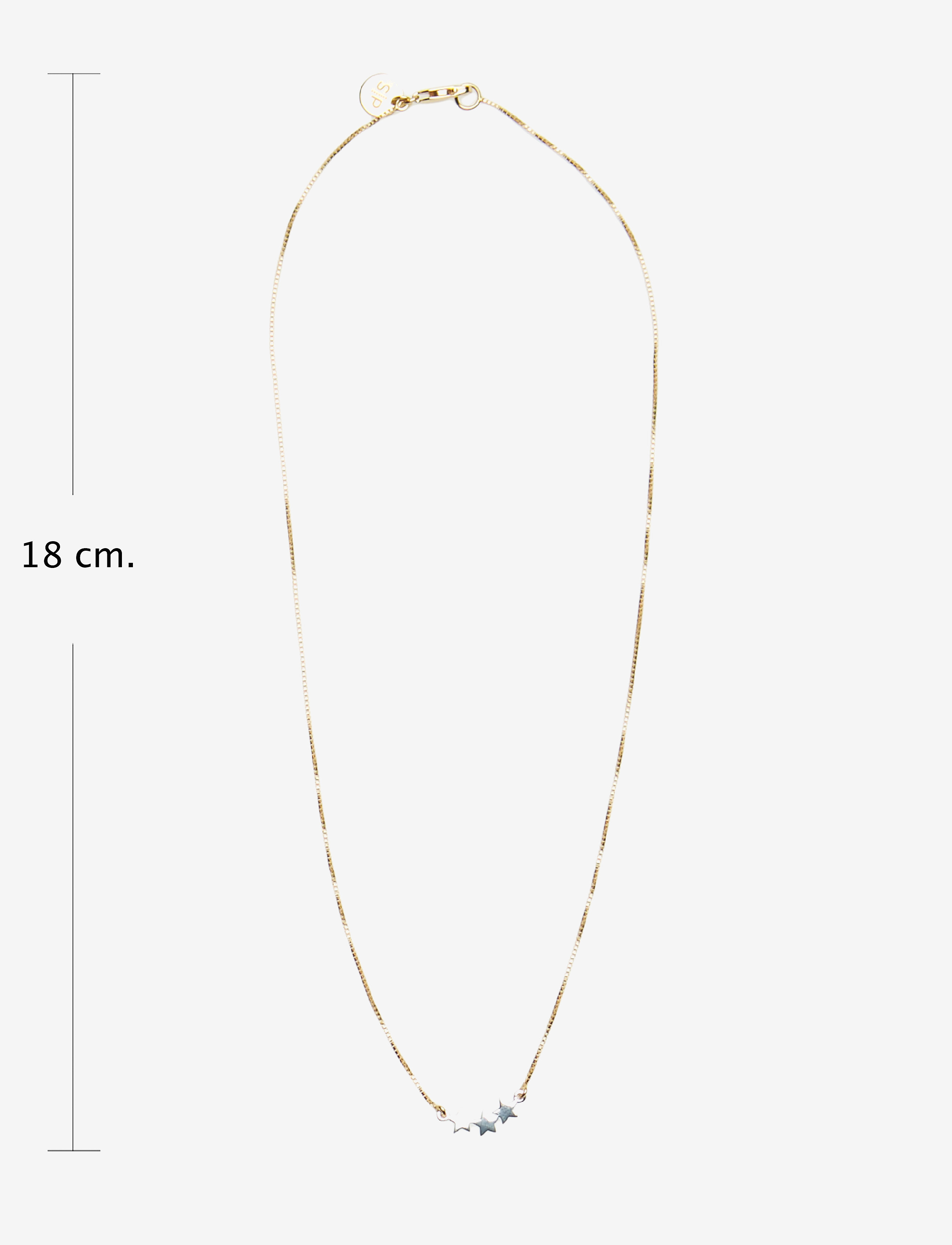 Syster P - SNAP NECKLACE TRIPLE STAR PLAIN GOLD - gold - 3