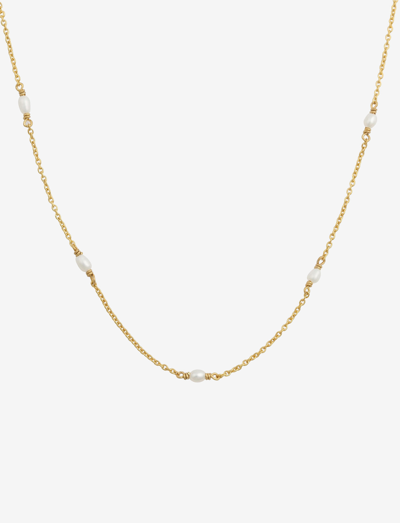 Syster P - Treasure Multi Pearl Necklace Gold - perlekæder - gold - 1
