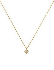 Syster P - North Star Short Necklace Gold - hangandi hálsmen - gold - 3