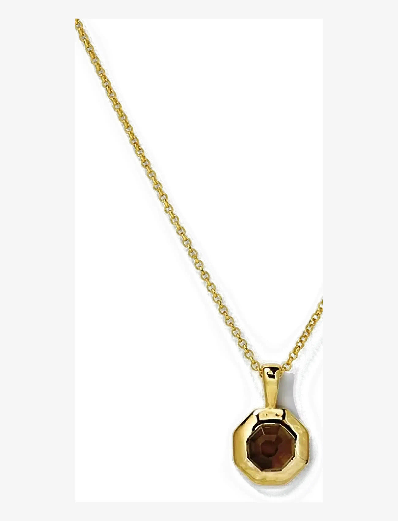 Syster P - Octagon Necklace Gold - vedhæng - gold - 1