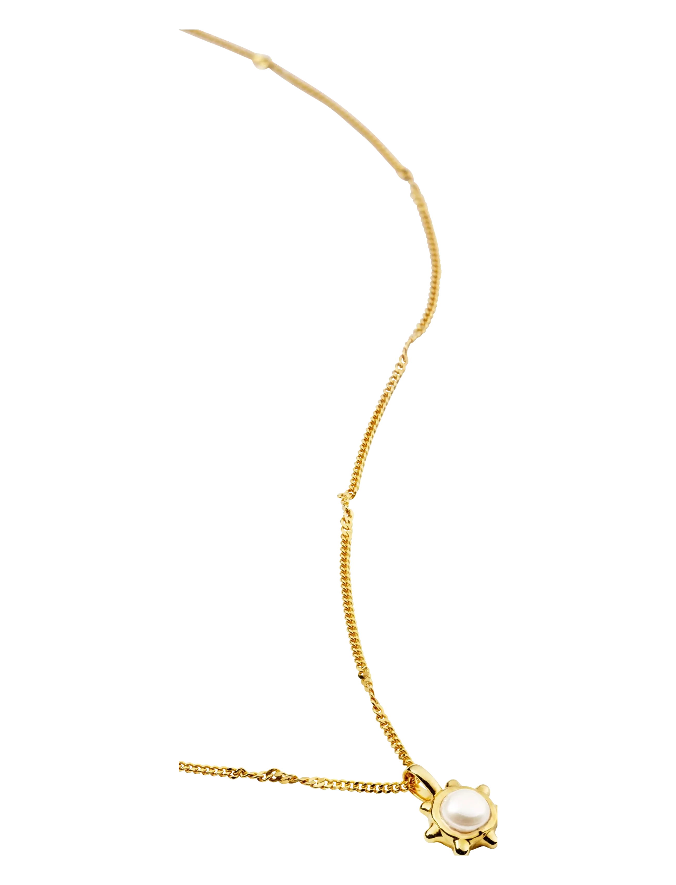 Syster P - Florentina Pearl Necklace Gold - gold - 2