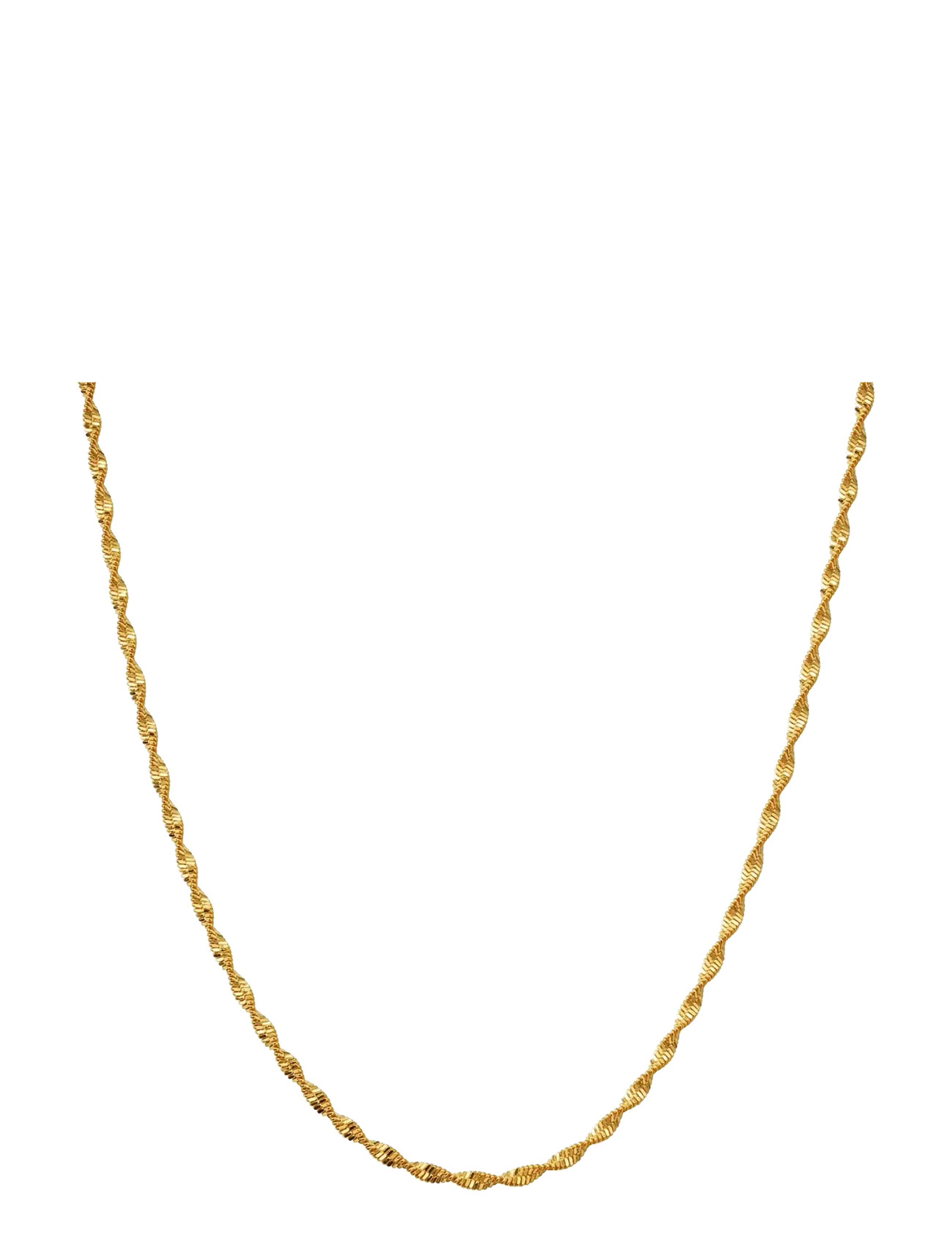 Syster P Herringbone Twisted Necklace Gold - Essentials - GOLD / gold