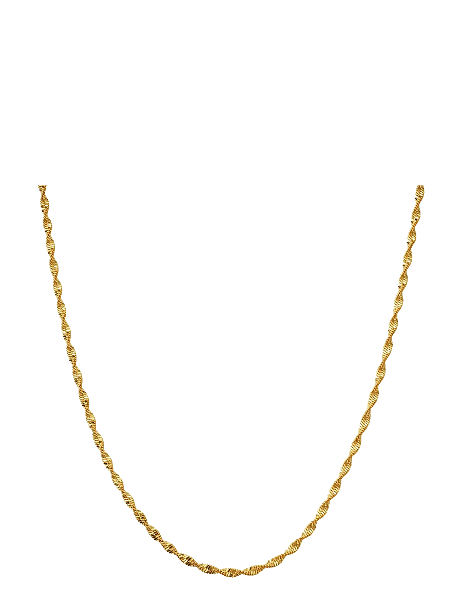 Syster P - Herringbone Twisted Necklace Gold - ketten mit anhänger - gold - 1