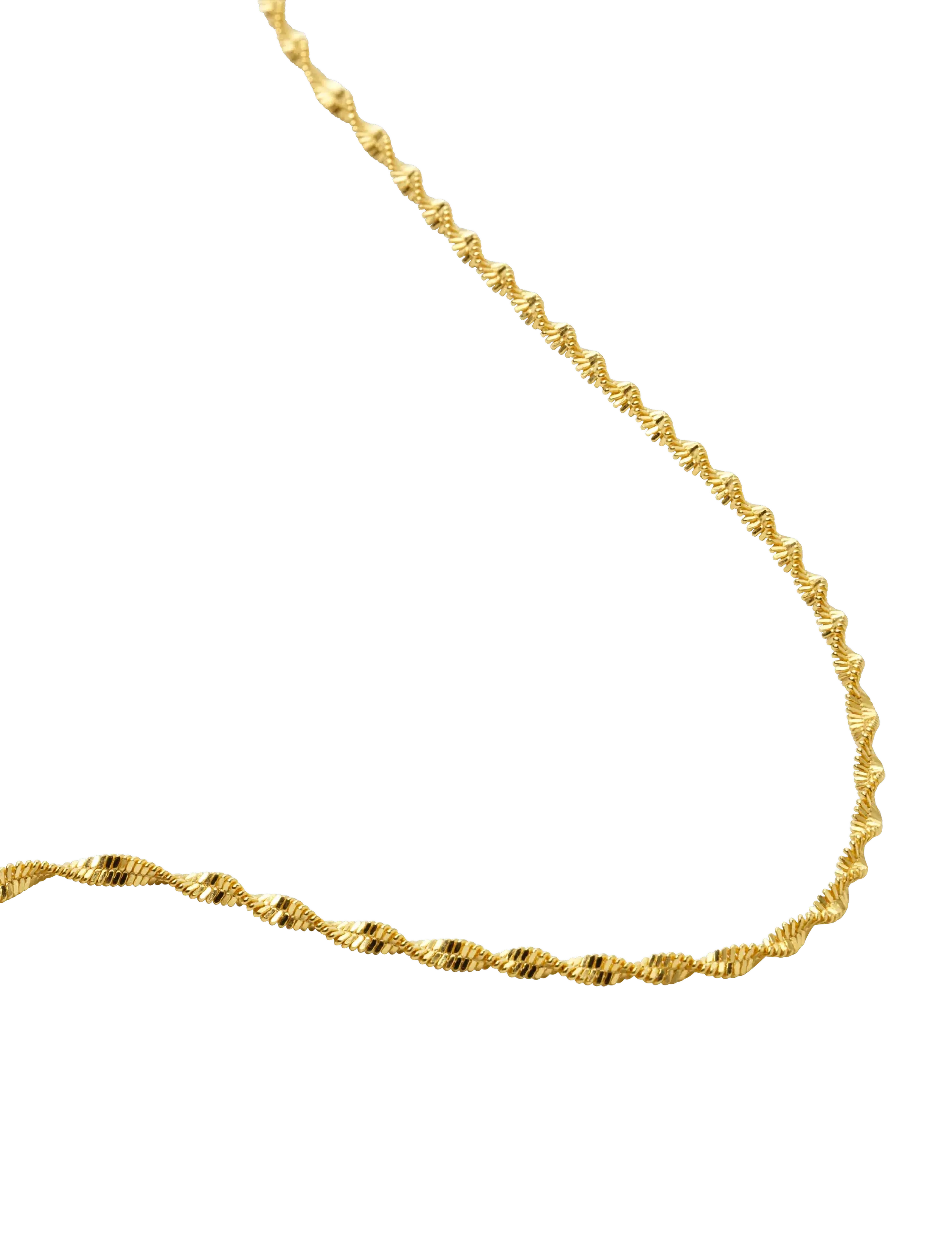 Syster P - Herringbone Twisted Necklace Gold - gold - 2