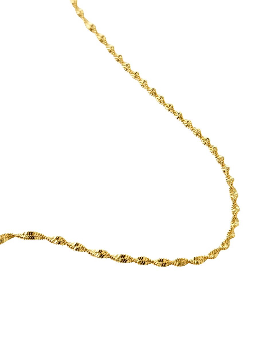Syster P - Herringbone Twisted Necklace Gold - ketten mit anhänger - gold - 2