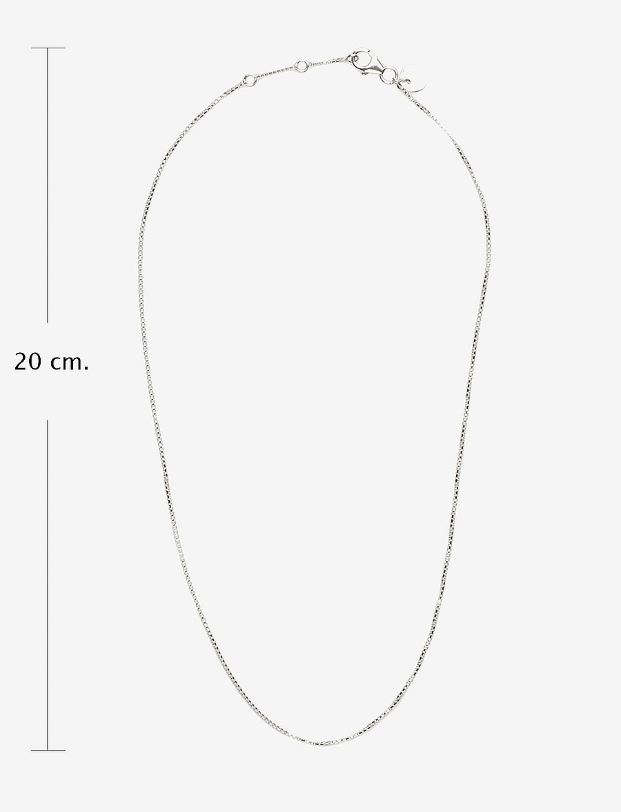 Syster P - Beloved Short Box Chain Silver - chain necklaces - silver - 4