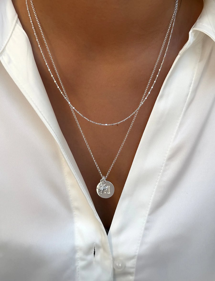 Syster P - Beloved Compass Star Pendant Silver - anhänger - silver - 2